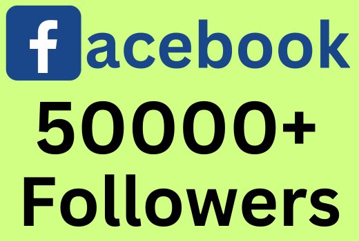 I will add 50000+ Facebook page Followers