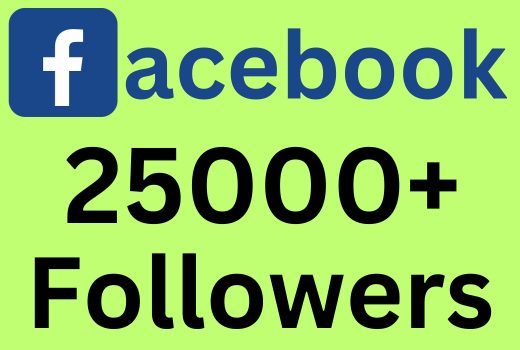 I will add 25000+ Facebook page Followers