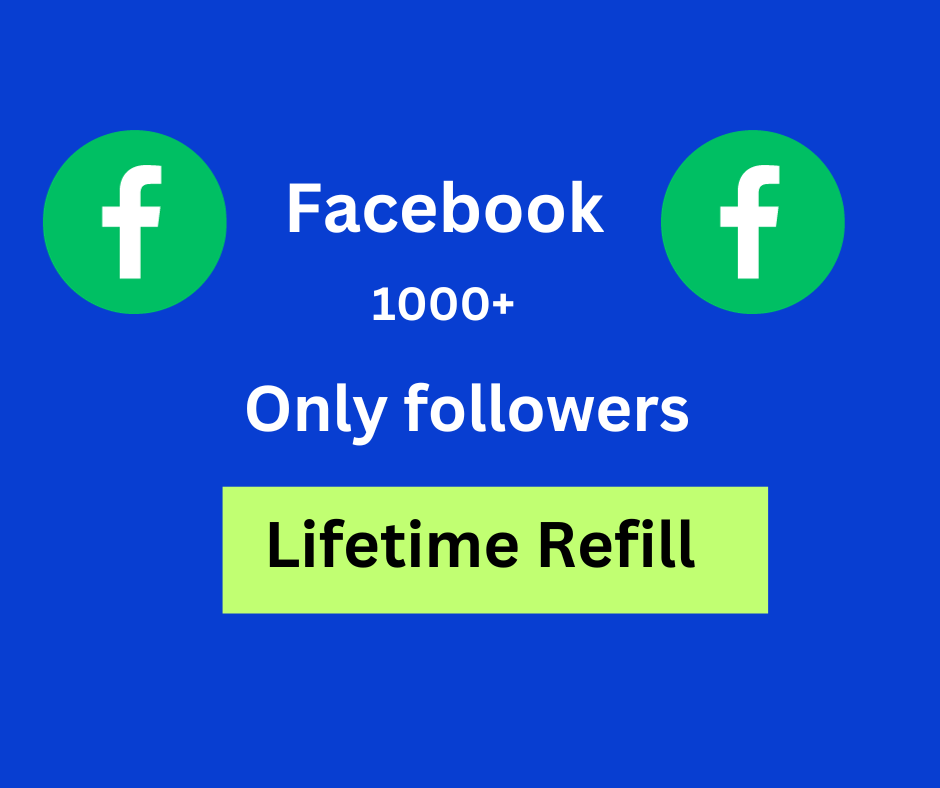 You will get 1000+ organic Facebook only followers Permanent Life Time