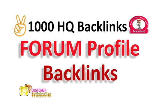 1000 forum profiles Backlinks for your website