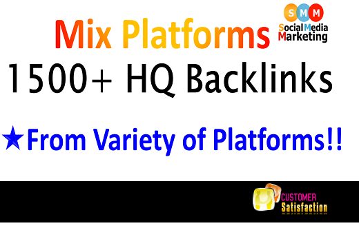 Boost Your Website with 1500+ High-Quality Backlinks from Variety of Platforms…