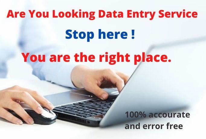 I’ll provide all kinds of data entry with guarantee