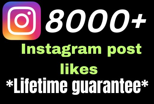 I will add 8000+ REAL AND non-drop Instagram Likes