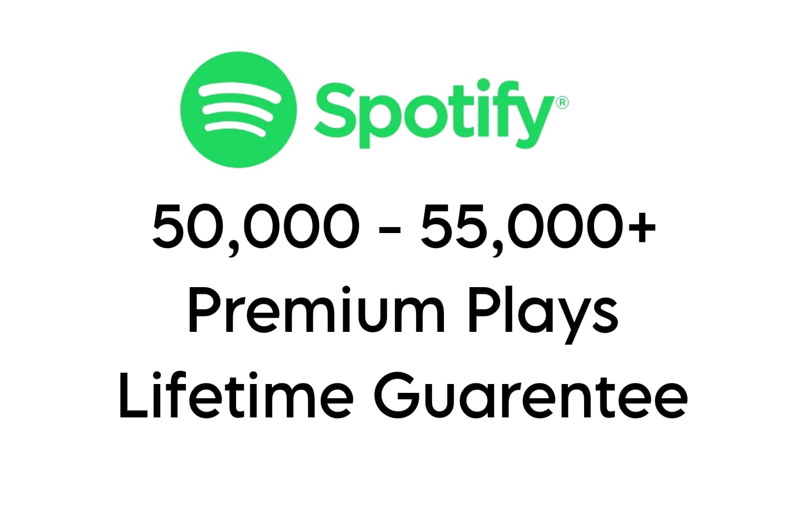Spotify 50,000-55,000+ Premium Plays, Fast & Safe, Lifetime Guarentee