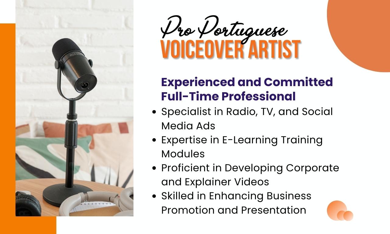 I Will Elevate Your Brand with Compelling Portuguese Voiceover Services.