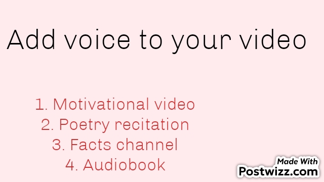 I can do voice over on any YouTube video.