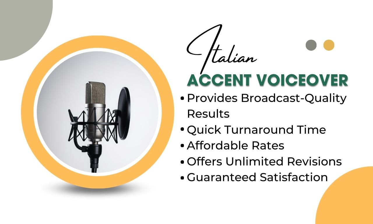 I Will Boost Your Brand Voice with Engaging Italian Voiceovers.