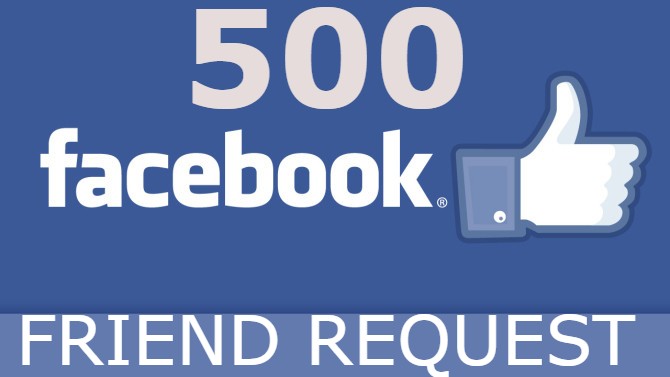 500 Facebook friends request high quality
