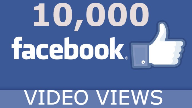 10,000 Facebook video views with 500 posts like instant