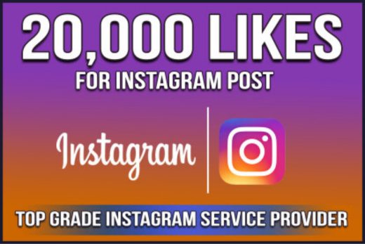 20,000 LIkes for Instagram post. Organic and lifetime guarantee