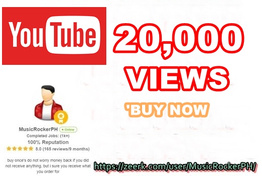 Youtube Fast 20,000 Views In 24-48 hours