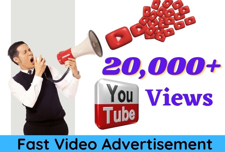 20,000 YouTube H.Q views, Lifetime Guarantee Only 40