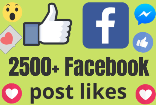 I will add 2500+ REAL AND non drop Facebook post /photos or video likes