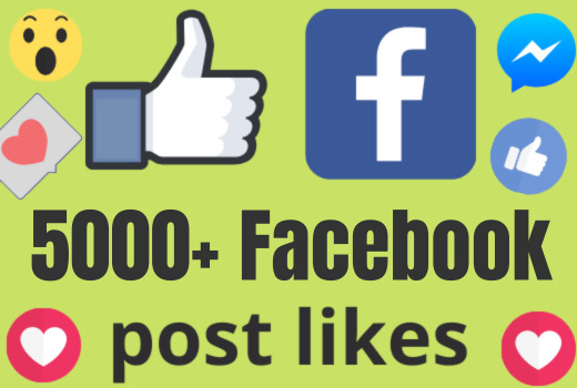 I will add 5000+ REAL AND non drop Facebook post /photos or video likes