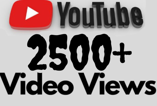 I will add 2500+ REAL AND non drop YouTube video views