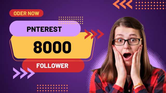 8,000 real Pinterest followers Lifetime Guarantee