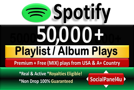 Get 50,000+ Premium Plays From HQ Account & A+ Country USA or 𝐔𝐒𝐀/𝐂𝐀/𝐄𝐔/𝐀𝐔/𝐍𝐙/𝐔𝐊, Real and Active Users  Guaranteed