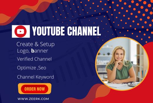 I will create youtube channel setup with logo, banner, seo