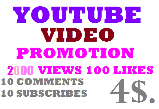 2000 High Retention Lifetime Guaranty Youtube Video Views 100 likes10 subscribes 10 comments