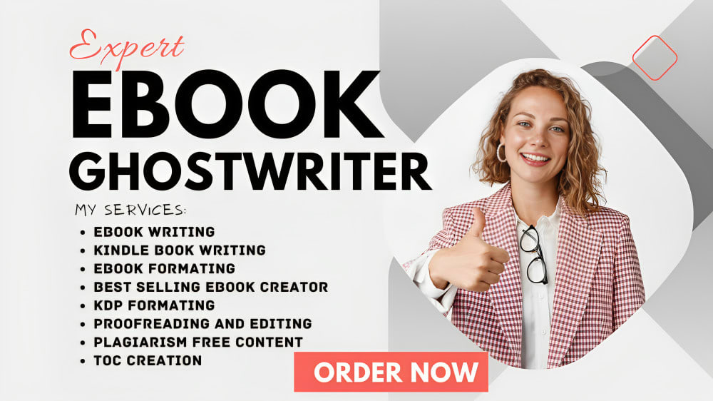 I will be your fiction and non-fiction ebook ghostwriter