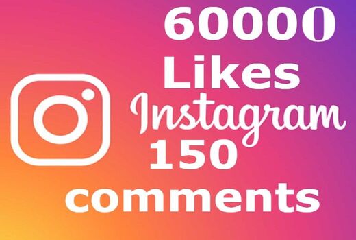 I Will Give You 60000+ Instagram Likes With 150 comments, Delivery In 1 Hour none drop