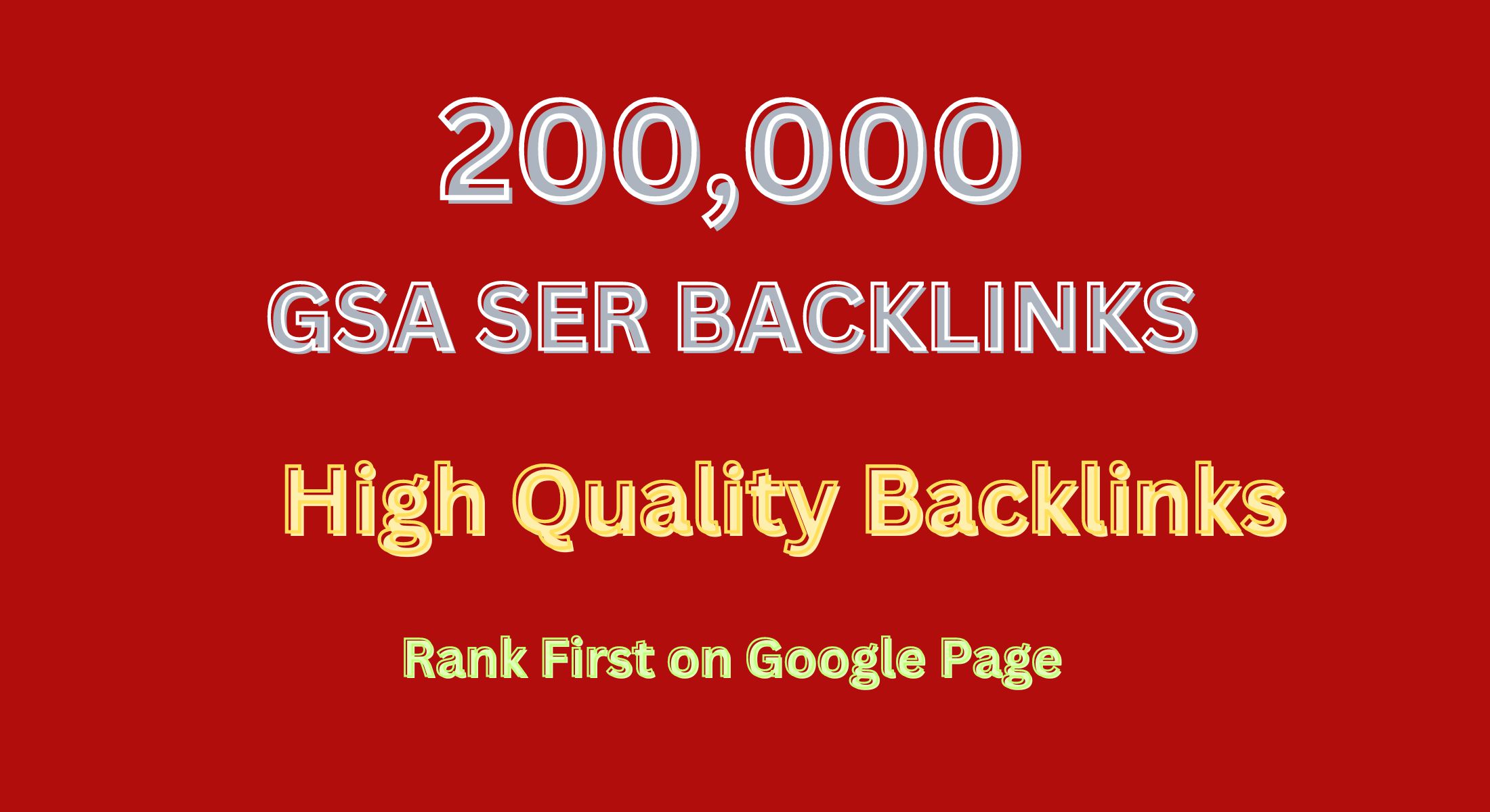 200,000 GSA SER SEO High Quality Backlinks for Faster Website Ranking