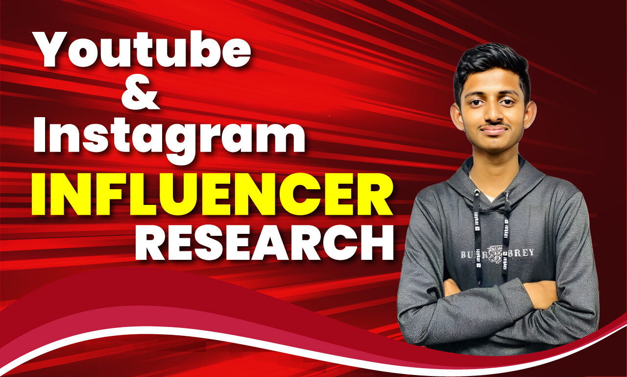 I will do expert Youtube & Instagram Influencer Research