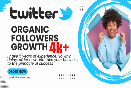 Get 4K+ Twitter Followers, Non-drop and Permanent