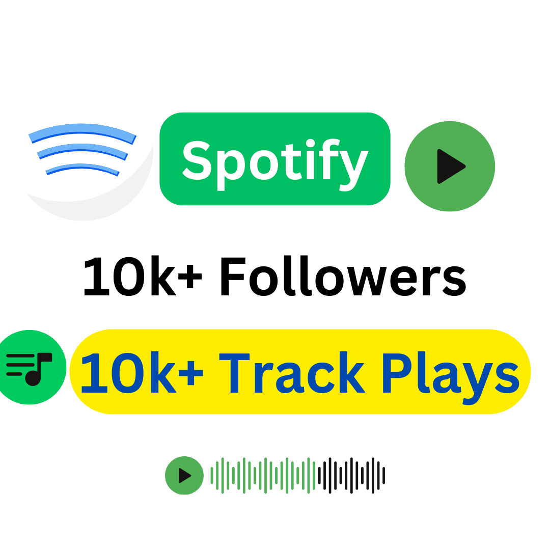 You will get 10k+ Spotify Followers and 10,000 Spotify Track Plays Real and Active