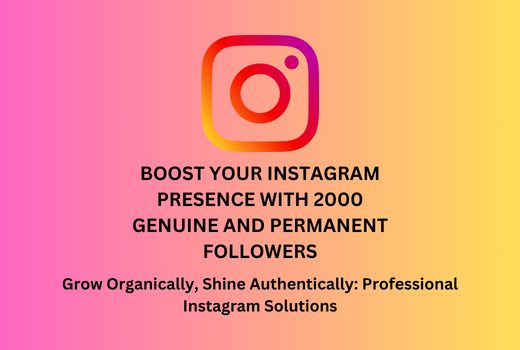 Boost Your Instagram Presence with 2000 Genuine and Permanent Followers
