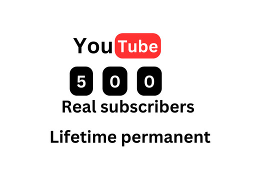 You will get 500+ HQ real and active YouTube subscribers  lifetime Guaranteed