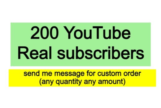 Get 200 YouTube Real subscribers with almost 100% views [non drop]