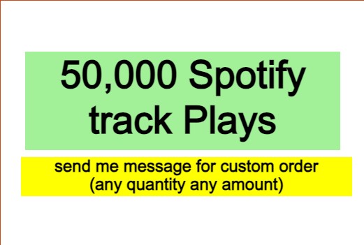 50,000 Spotify track Plays Lifetime Guaranteed
