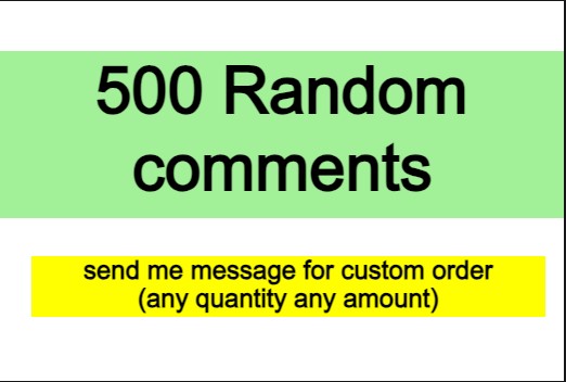 Get 500 Random comments on your Facebook post