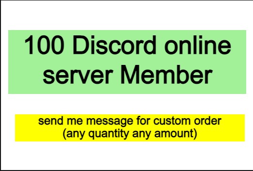 100 Discord online server Member