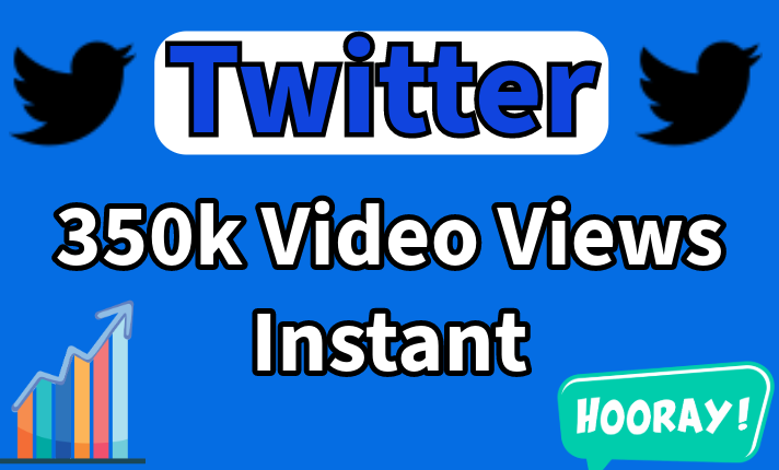 You will Get 350K+ Twitter Video Views Non Drop Permanent