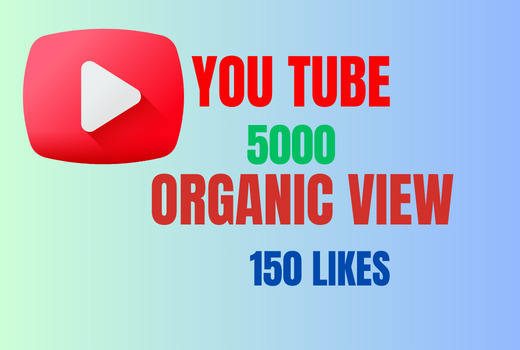 Provide 5000+ Youtube views to your video for Lifetime || 100% Organic with 150 Likes