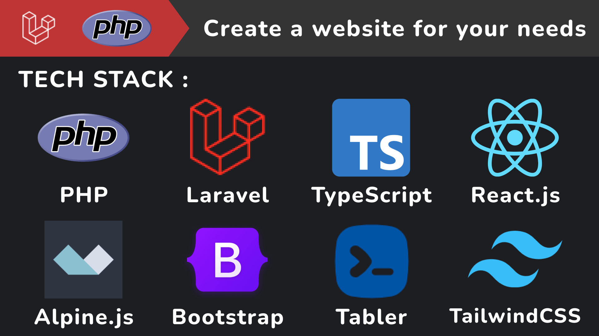 I will create a website for your needs using PHP and Laravel