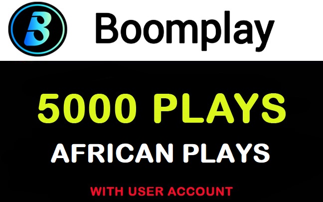 5000 Boomplays from Africa with user account