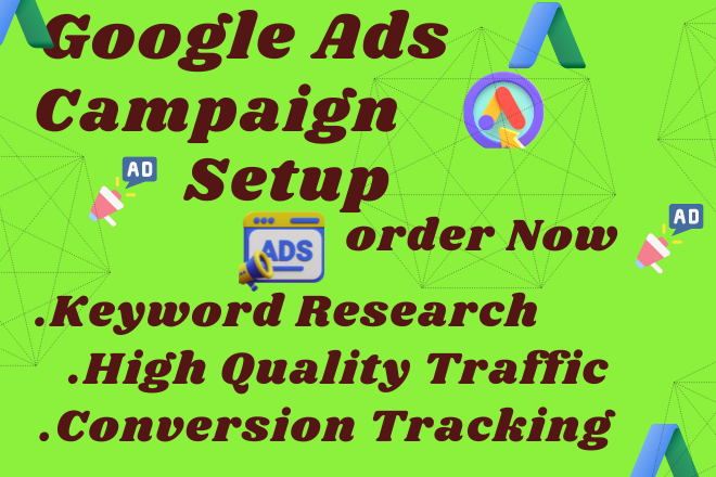I will setup effective google ads, campaign and display ads campaign.BASIC GOOGLE ADS SETUPResearch Keyword Deeply + 1 Ad Group + Ad Extensions + 1 Campaign Setu