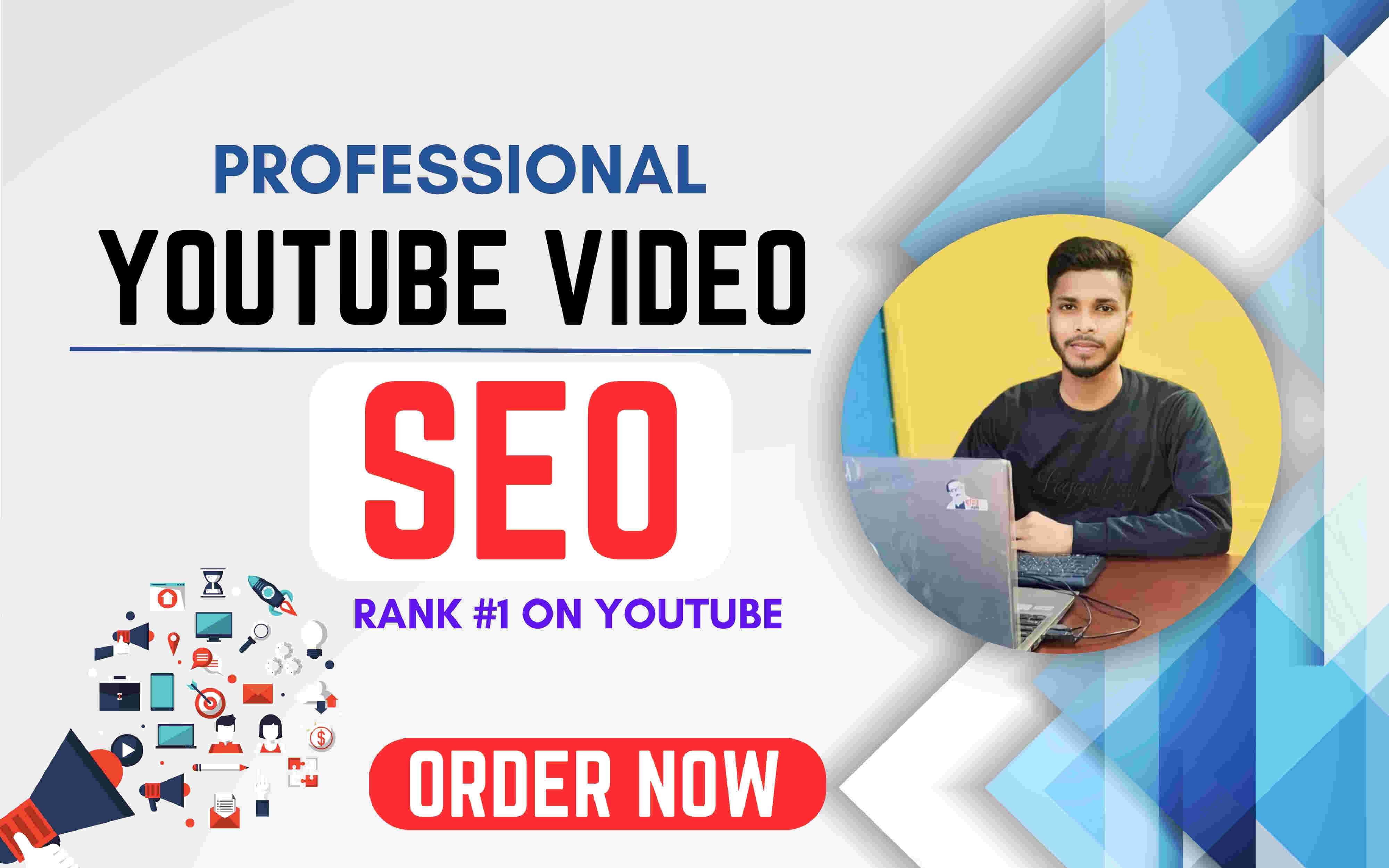 I will do best YouTube video SEO expert optimization and channel growth manager