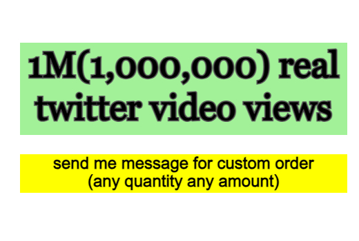 1M(1,000,000) real twitter video views