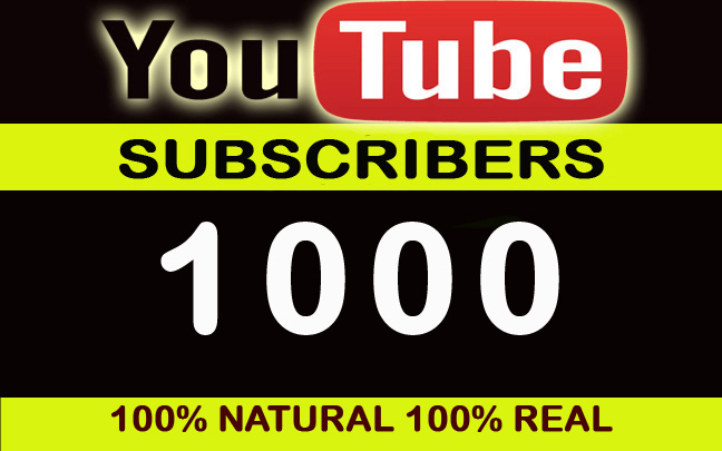 1000 youtube subscribers lifetime nondrop