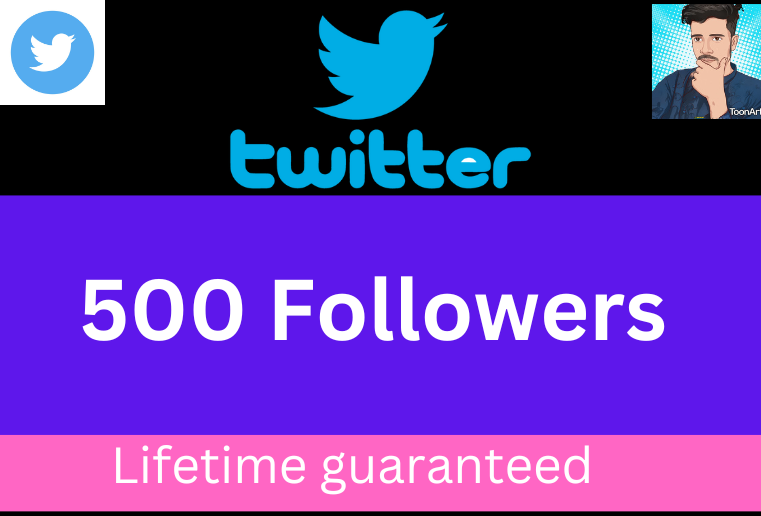 I Will Get 500+ Twitter Followers, Non-Drop and Permanent.