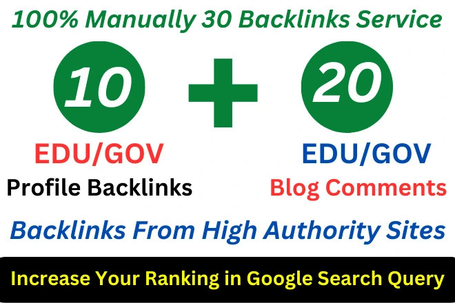 10+ EDU.GOV Profile Backlinks 20+ EDU.GOV Blog comments Backlinks