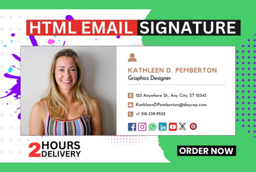 I will do design professional clickable HTML email signature