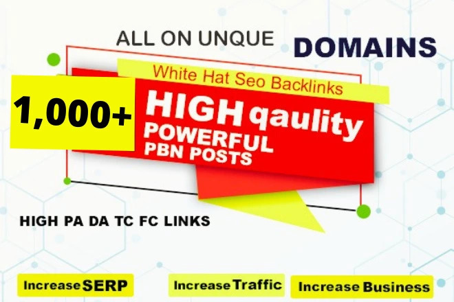 1000+ Permanent Homepage PBN Web 2.0 Backlinks with High DA PA TF CF