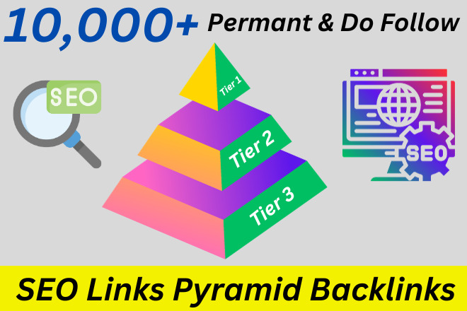 Boost Your Website 3 Tier 10,000+ SEO Link Pyramid Web 2.0 Backlinks