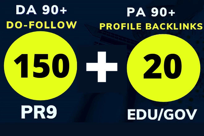 150+ Profile Backlinks + 20 Edu Gov Profile Backlinks High Authority