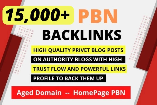 Manual & Permanent 15,000+ Permanent Homepage PBN Web 2.0 Backlinks High DA PA TF CF